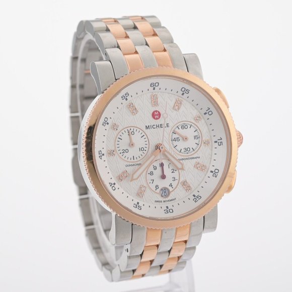 Michele Sport Sail Rose Gold Diamond Dial 38mm Ladies Watch main image 11